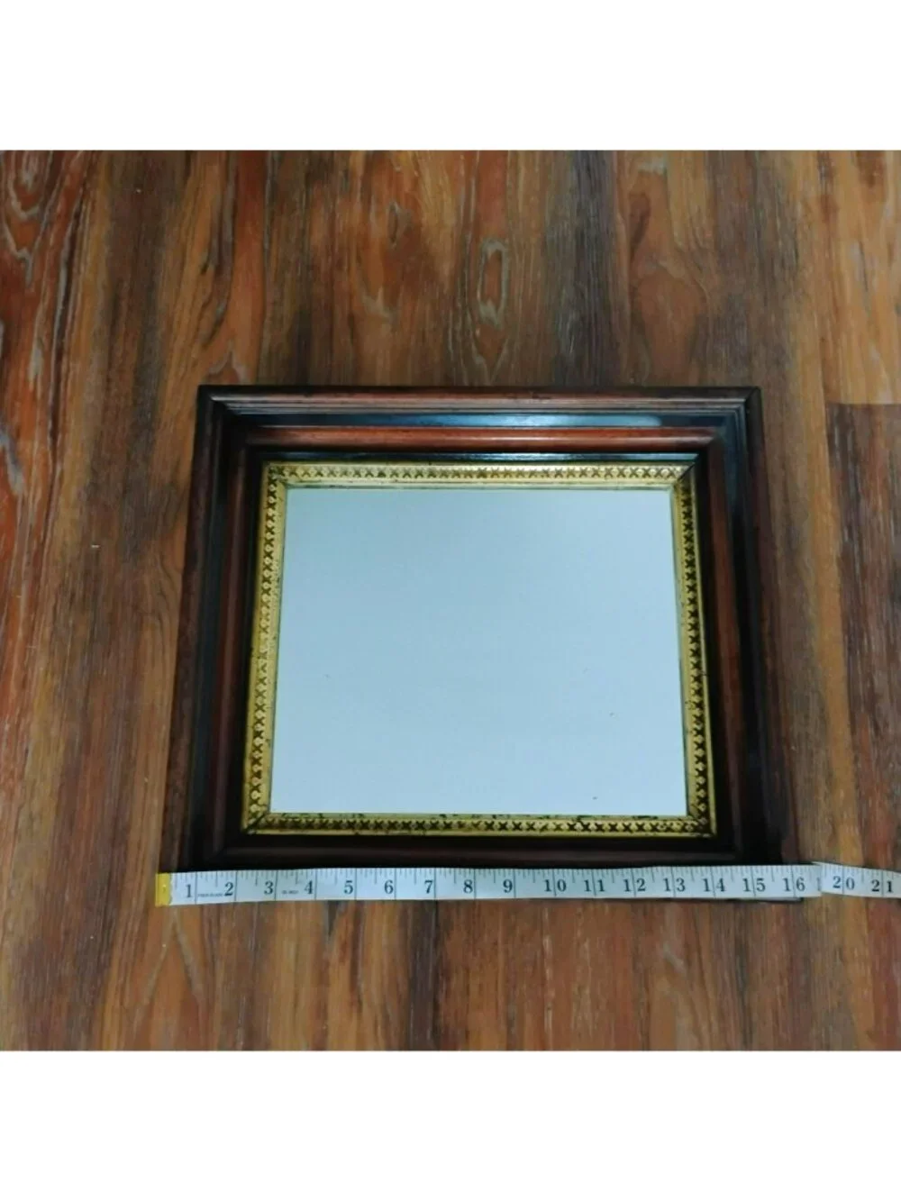 Antique Eastlake Victorian Mirror, Ornate Gold Gilt Walnut Wood Frame 16